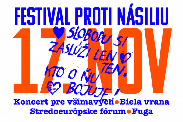 Festival proti násiliu 17. 11. v Bratislave