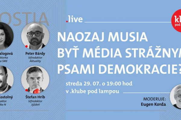 Debata šéfredaktorov: Médiá majú za úlohu strážiť demokraciu. Je to stále potrebné? 