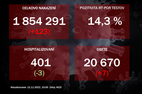 Koronavírus ONLINE: PCR testy v piatok odhalili 123 pozitívnych