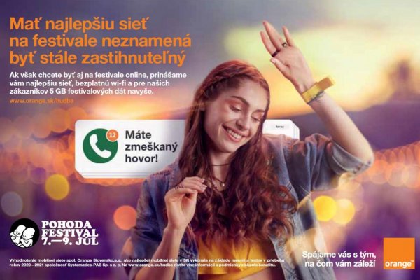 Orange návštevníkom Pohody poskytne najlepšiu sieť aj možnosť odovzdať staré mobily