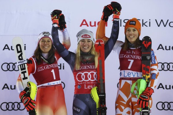 Vlhová aj v nedeľňajšom slalome finišovala tretia, víťazné double Shiffrinovej