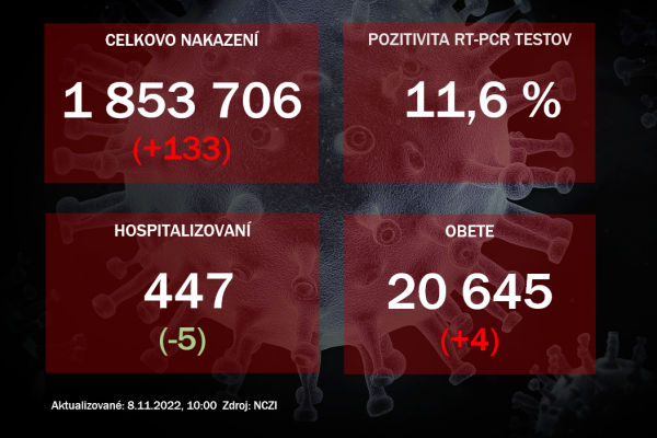 Koronavírus ONLINE: PCR testy v pondelok odhalili 133 pozitívnych