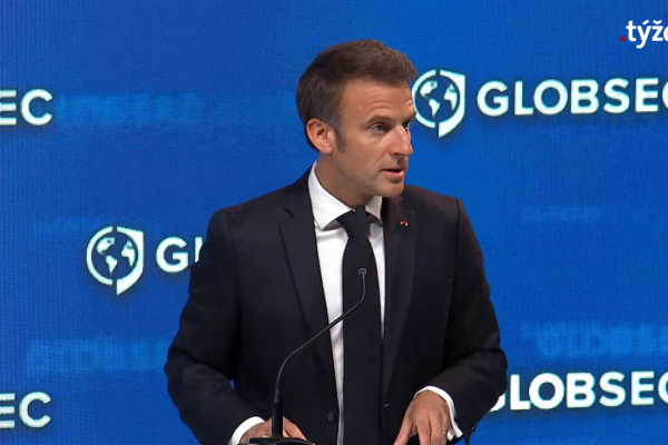 Live z Globsecu 2023 s Emmanuelom Macronom